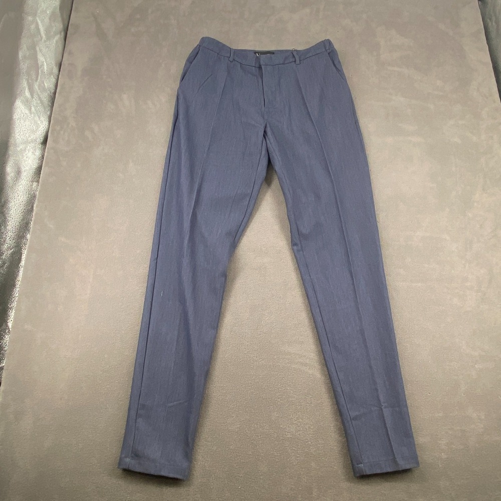 Tailored Athlete Muscle Fit Essential Dress Pant Mens 34X34 Blue Mid Rise Formal